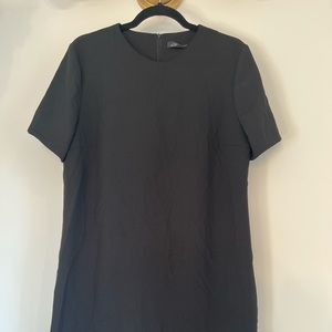 Zara black dress with fringe hem size L